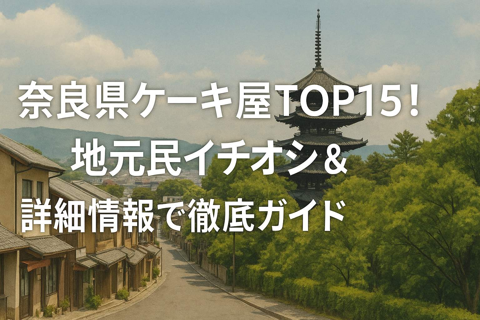 奈良県ケーキ屋TOP15！地元民イチオシ＆詳細情報で徹底ガイド