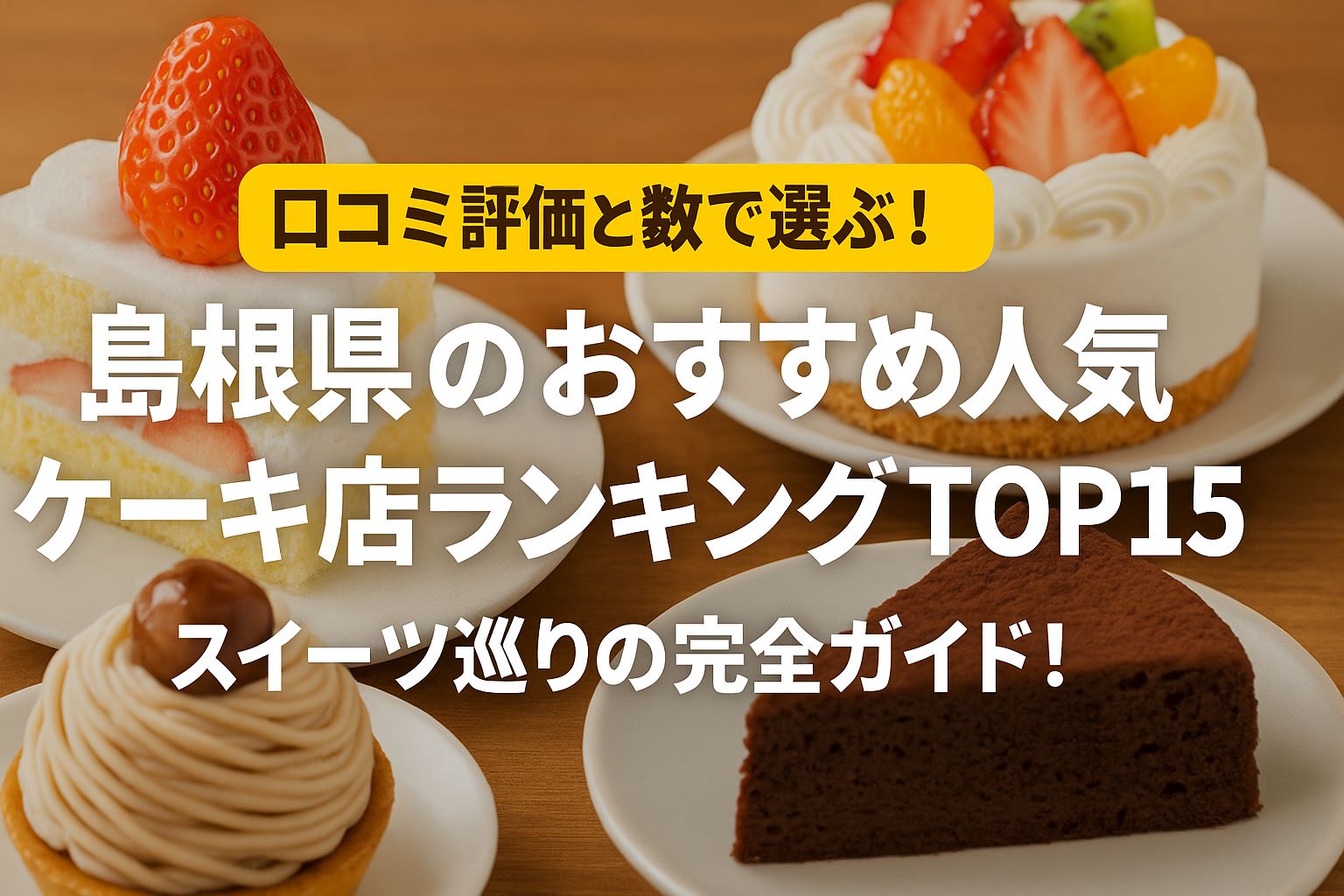 口コミ評価と数で選ぶ！島根県のおすすめ人気ケーキ店ランキングTOP15 - スイーツ巡りの完全ガイド！